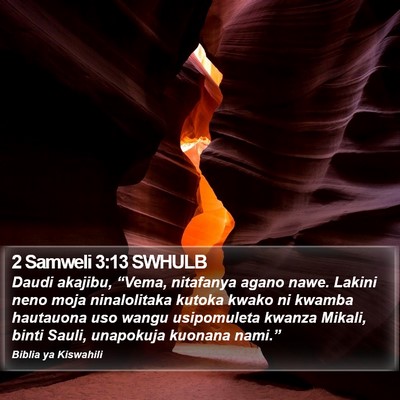 2 Samweli 3:13 SWHULB Bible Verse Image