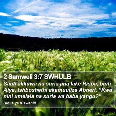 2 Samweli 3:7 SWHULB Bible Verse Image