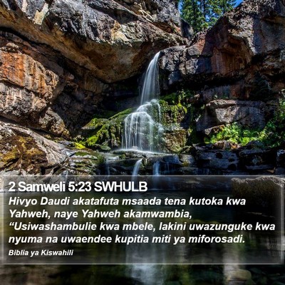 2 Samweli 5:23 SWHULB Bible Verse Image