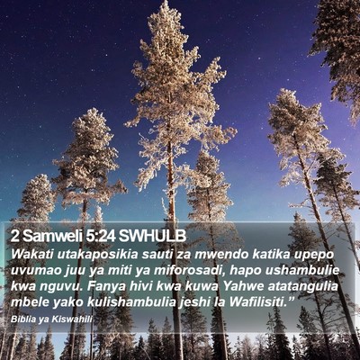 2 Samweli 5:24 SWHULB Bible Verse Image