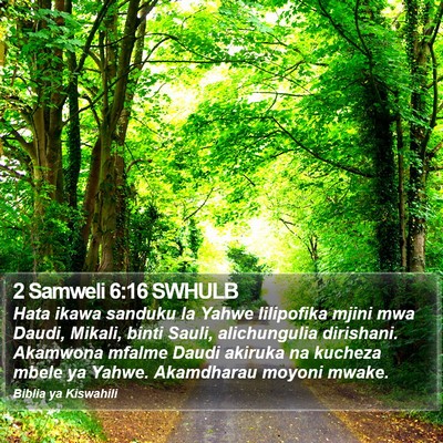2 Samweli 6:16 SWHULB Bible Verse Image