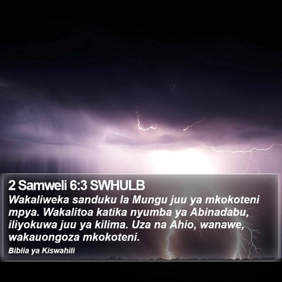 2 Samweli 6:3 SWHULB Bible Verse Image