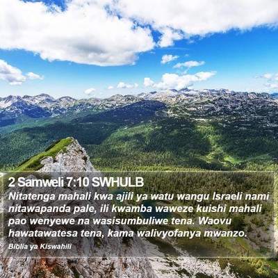 2 Samweli 7:10 SWHULB Bible Verse Image