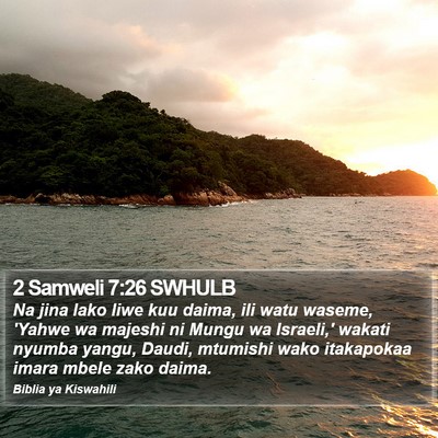 2 Samweli 7:26 SWHULB Bible Verse Image