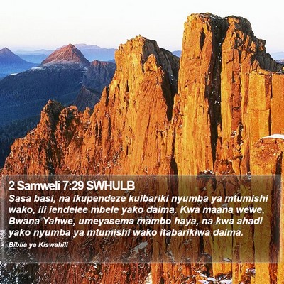 2 Samweli 7:29 SWHULB Bible Verse Image