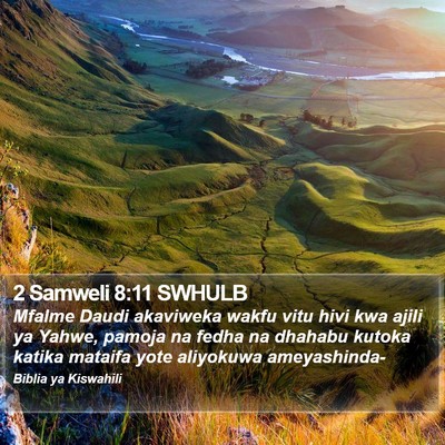 2 Samweli 8:11 SWHULB Bible Verse Image