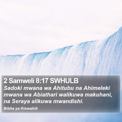 2 Samweli 8:17 SWHULB Bible Verse Image