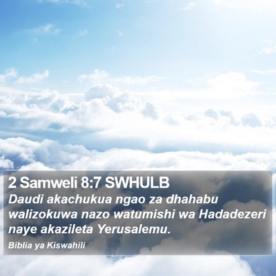 2 Samweli 8:7 SWHULB Bible Verse Image