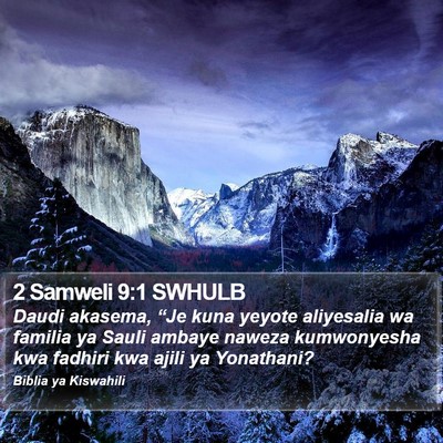 2 Samweli 9:1 SWHULB Bible Verse Image