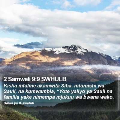 2 Samweli 9:9 SWHULB Bible Verse Image