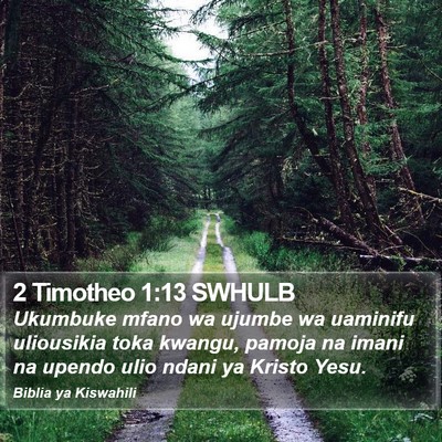 2 Timotheo 1:13 SWHULB Bible Verse Image