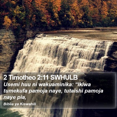 2 Timotheo 2:11 SWHULB Bible Verse Image