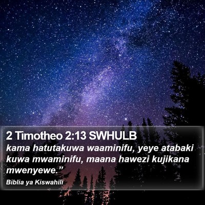 2 Timotheo 2:13 SWHULB Bible Verse Image