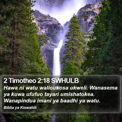 2 Timotheo 2:18 SWHULB Bible Verse Image