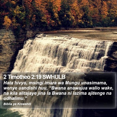 2 Timotheo 2:19 SWHULB Bible Verse Image