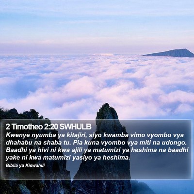 2 Timotheo 2:20 SWHULB Bible Verse Image
