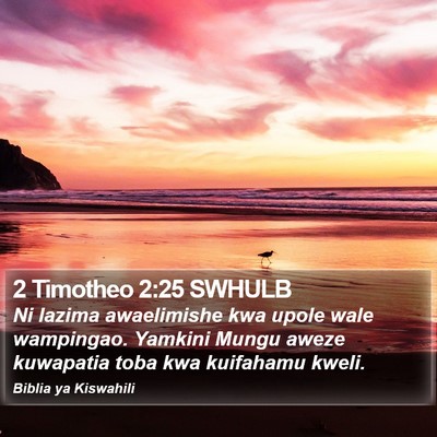 2 Timotheo 2:25 SWHULB Bible Verse Image
