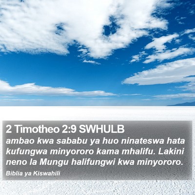 2 Timotheo 2:9 SWHULB Bible Verse Image