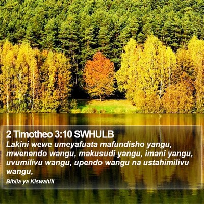 2 Timotheo 3:10 SWHULB Bible Verse Image