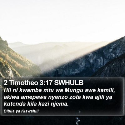 2 Timotheo 3:17 SWHULB Bible Verse Image