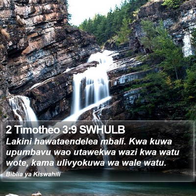 2 Timotheo 3:9 SWHULB Bible Verse Image
