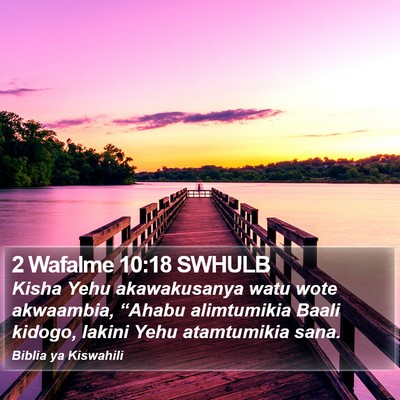 2 Wafalme 10:18 SWHULB Bible Verse Image
