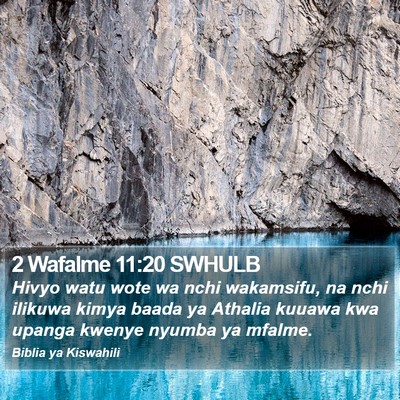 2 Wafalme 11:20 SWHULB Bible Verse Image