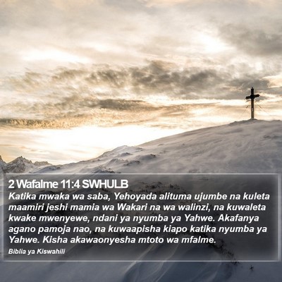 2 Wafalme 11:4 SWHULB Bible Verse Image
