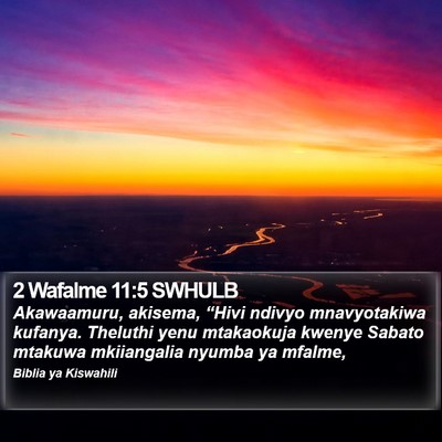 2 Wafalme 11:5 SWHULB Bible Verse Image