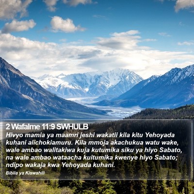 2 Wafalme 11:9 SWHULB Bible Verse Image