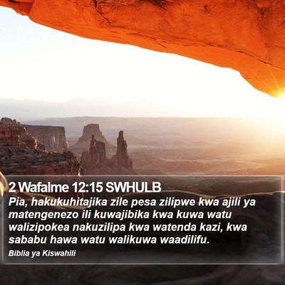 2 Wafalme 12:15 SWHULB Bible Verse Image