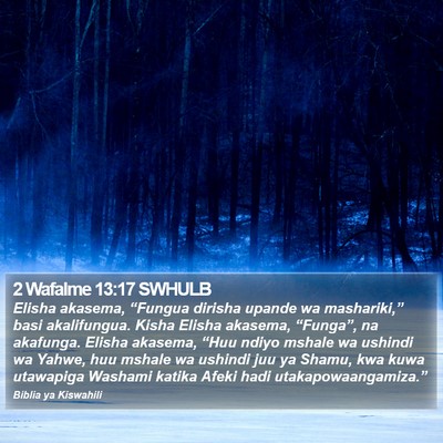 2 Wafalme 13:17 SWHULB Bible Verse Image