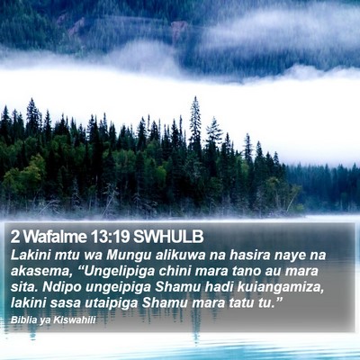 2 Wafalme 13:19 SWHULB Bible Verse Image
