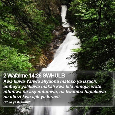 2 Wafalme 14:26 SWHULB Bible Verse Image