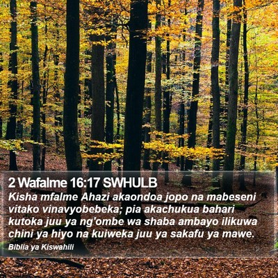 2 Wafalme 16:17 SWHULB Bible Verse Image