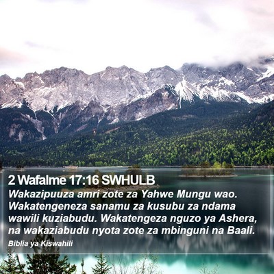 2 Wafalme 17:16 SWHULB Bible Verse Image