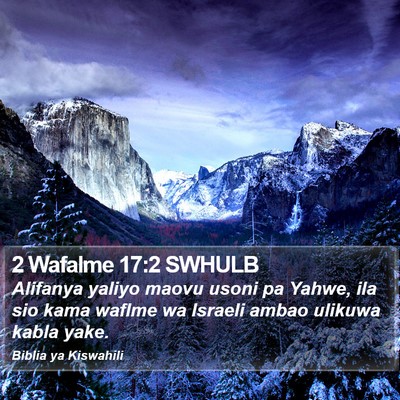 2 Wafalme 17:2 SWHULB Bible Verse Image