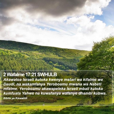2 Wafalme 17:21 SWHULB Bible Verse Image