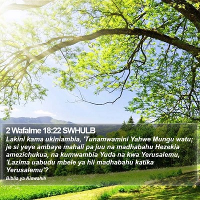 2 Wafalme 18:22 SWHULB Bible Verse Image