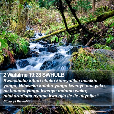 2 Wafalme 19:28 SWHULB Bible Verse Image