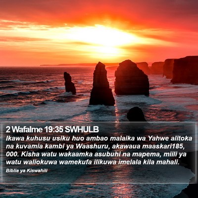 2 Wafalme 19:35 SWHULB Bible Verse Image