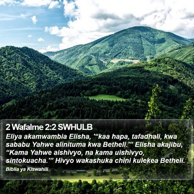 2 Wafalme 2:2 SWHULB Bible Verse Image