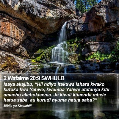 2 Wafalme 20:9 SWHULB Bible Verse Image