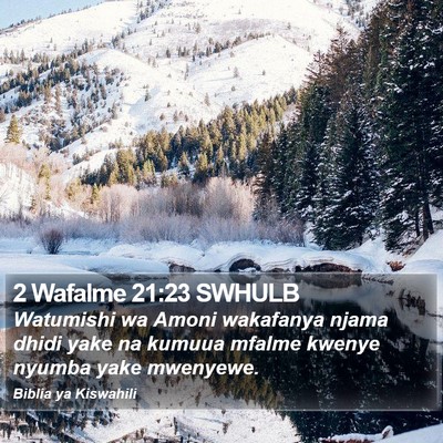 2 Wafalme 21:23 SWHULB Bible Verse Image