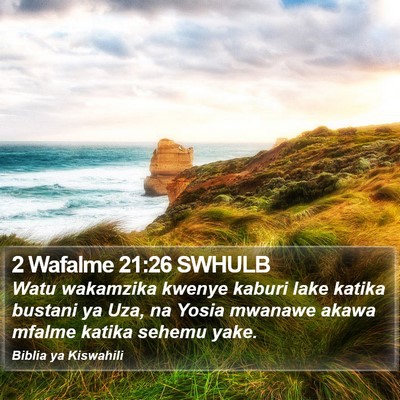 2 Wafalme 21:26 SWHULB Bible Verse Image
