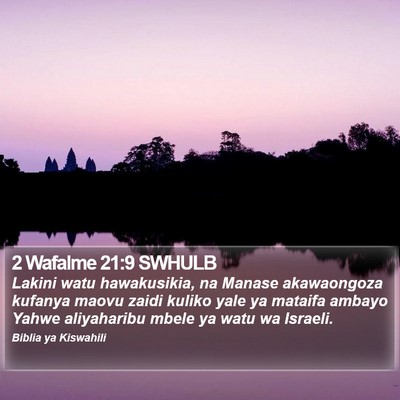 2 Wafalme 21:9 SWHULB Bible Verse Image