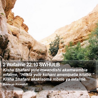 2 Wafalme 22:10 SWHULB Bible Verse Image