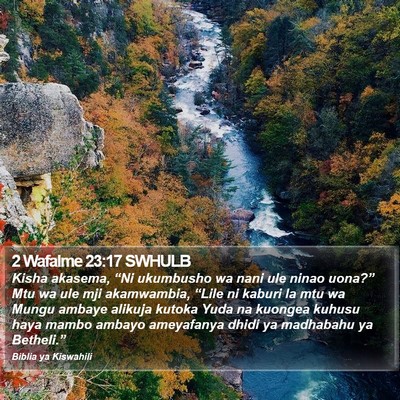 2 Wafalme 23:17 SWHULB Bible Verse Image