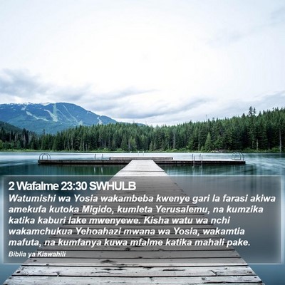 2 Wafalme 23:30 SWHULB Bible Verse Image
