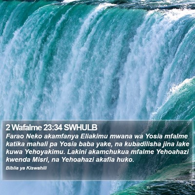 2 Wafalme 23:34 SWHULB Bible Verse Image